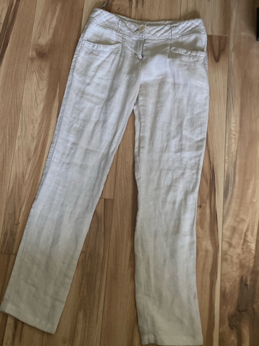 Women's Linen Pants in Light Beige
